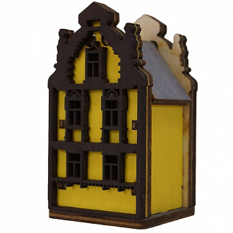 Изображение товара Домик декоративный Блюменхаус, 7,7 см, желтый