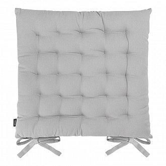 Подушка на стул из хлопка серого цвета из коллекции Essential, 40х40 см