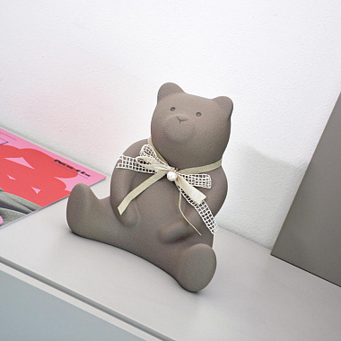 картинка Фигура декоративная Teddy Bear, 20x20x21 см, серо-коричневая от магазина Одежда+