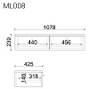 Изображение товара Консоль подвесная Minimal, ML008, 107,8х42,5х23,9 см, темный дуб/бордо