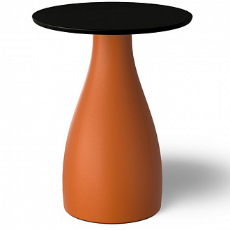 Столик керамический Bolet, Ø42х50 см, терракотовый/черный