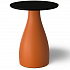 Столик керамический Bolet, Ø42х50 см, терракотовый/черный