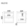 Изображение товара Тумба прикроватная Minimal, ML018, 44,8х42,5х48,2 см, темный дуб/платиновая
