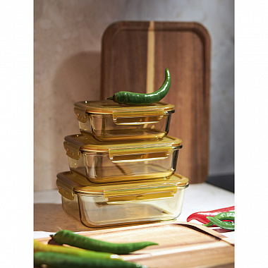 картинка Контейнер для хранения и переноски продуктов 1,5 л янтарного цвета от магазина Одежда+