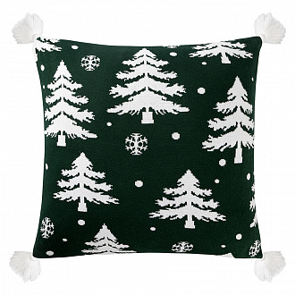 Подушка вязаная с новогодним рисунком Морозный Лес
из коллекции New Year Essential, 45x45 см