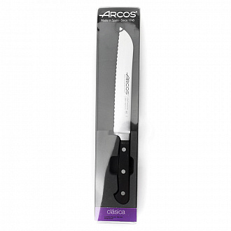 Изображение товара Нож кухонный для хлеба Clasica, 18 см, черная рукоятка