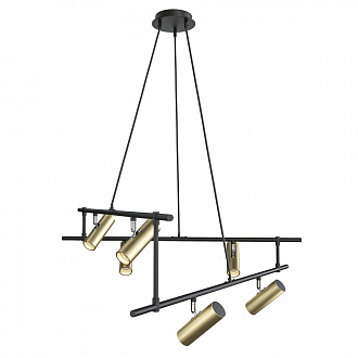 Изображение товара Светильник подвесной Technical, Rami, 6 ламп, 93,3х107х120 см, черно-золотой
