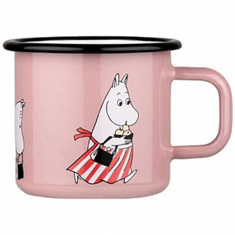 картинка Кружка эмалированная Moomin Retro, Мумми-мама, 370 мл, розовая от магазина Одежда+