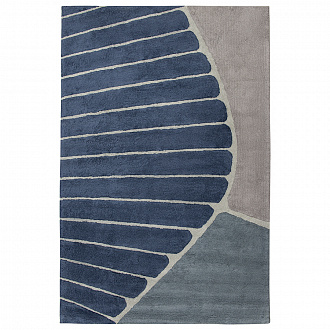 Изображение товара Ковер из хлопка с рисунком Tea plantation серого цвета из коллекции Terra, 200х300 см