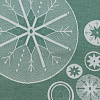 Изображение товара Салфетка из хлопка зеленого цвета с рисунком Ледяные узоры из коллекции New Year Essential, 53х53см
