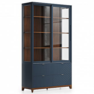 Изображение товара Витрина Case, CS179, 121х45х212 см, дуб тобакко/маренго