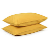 Изображение товара Комплект постельного белья двуспальный горчичного цвета из органического стираного хлопка из коллекции Essential