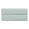 Изображение товара Простыня на резинке из сатина голубого цвета из коллекции Essential, 200х200х30 см