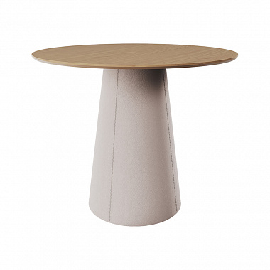Стол обеденный Lagom, ∅100 см, натуральный дуб/бежевый, анонс элемента