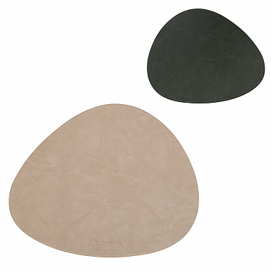 Салфетка сервировочная Drop, 33х41 см, зеленая/бежевая, анонс элемента