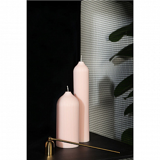 Изображение товара Свеча декоративная бежево-розового цвета из коллекции Edge, 25,5 см