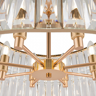 Изображение товара Светильник подвесной Neoclassic, Facet, 8 ламп, Ø60х29,5 см, золото