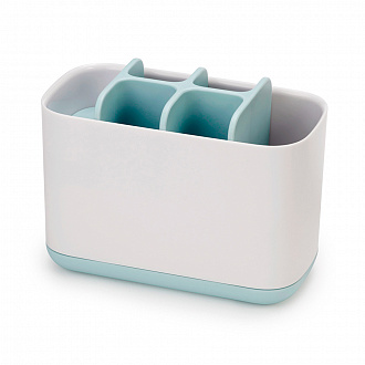 Изображение товара Органайзер для зубных щеток EasyStore™, 13х9,5х17,5 см, бело-голубой