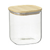 Изображение товара Банка для хранения квадратная Glass Bamboo, 1,5 л