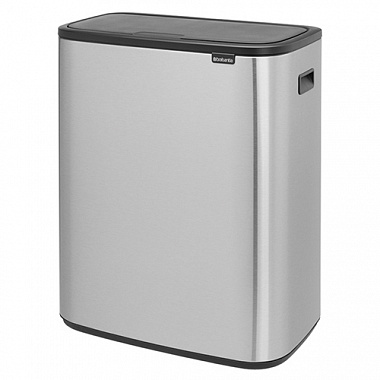 картинка Бак для мусора Brabantia, Bo, Touch Bin, 2х30 л, стальной матовый от магазина Одежда+