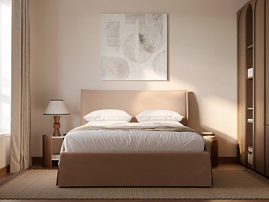 Кровать Serene, 164х220х110 см, светло-коричневая, анонс элемента