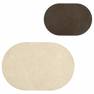 Салфетка сервировочная Pool, 30х45 см, темно-коричневая/молочная