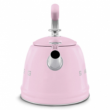 картинка Чайник со свистком Smeg, 2,3 л, розовый от магазина Одежда+