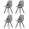 Изображение товара Набор из 4 стульев Pirel, шенилл, серые