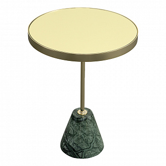 Изображение товара Столик кофейный Kaya, Ø40,8 см, золотистый/зеленый