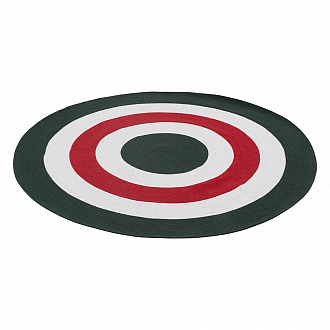 Изображение товара Ковер из хлопка Target темно-зеленого цвета из коллекции Ethnic, Ø150 см