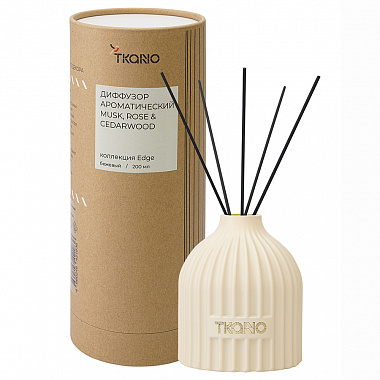 картинка Диффузор ароматический Musk, Rose & Cedarwood из коллекции Edge, 200 мл, бежевый от магазина Одежда+