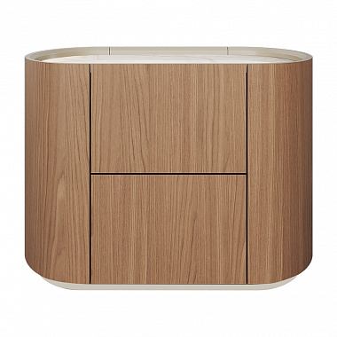 Тумба прикроватная Lagom, 60х41х42,2 см, натуральный дуб/камень, анонс элемента