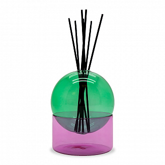 Ваза Olimpia, 14 см, зеленая/розовая