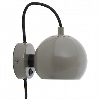 Изображение товара Лампа настенная Ball, Ø12 см, серая глянцевая
