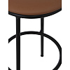 Изображение товара Стул барный высокий с мягким сиденьем из кожи Circa, коричневый