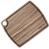 Изображение товара Доска разделочная c желобом, 29х22 см, зебрано натуральный