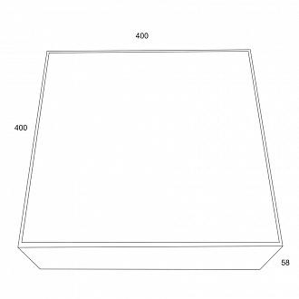 Изображение товара Светильник потолочный Ceiling & Wall, Zon, 40х40х5,8 см, белый матовый