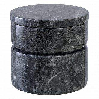 Изображение товара Шкатулка для украшений Marm, Ø10,5х11,8 см, черный мрамор