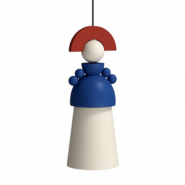 картинка Подвесной светильник Krestyanka, Ø15х36 см, белый/синий от магазина Одежда+