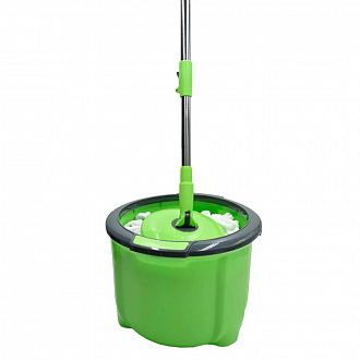 Изображение товара Швабра круглая с ведром Magicmop, зеленая/белая