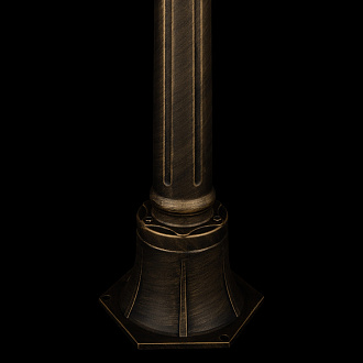 Изображение товара Фонарь уличный Outdoor, Albion, 1 лампа, 16х16х115 см, черный с золотом