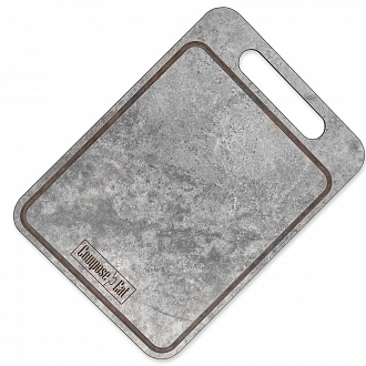 Изображение товара Доска разделочная с желобом, 24x18 см, мрамор серый