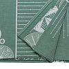 Изображение товара Скатерть из хлопка зеленого цвета с рисунком Ледяные узоры из коллекции New Year Essential, 180х180см