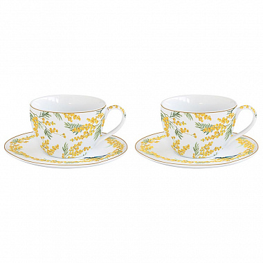 картинка Набор чашек с блюдцем Mimosa, 240 мл, 2 шт. от магазина Одежда+
