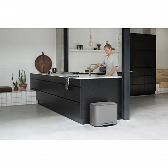 Изображение товара Бак для мусора Brabantia, Bo, 11+23 л, платиновый