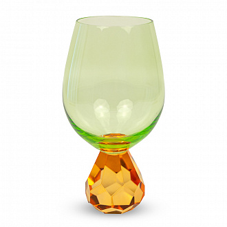 Бокал для вина Anversa, зеленый/оранжевый