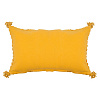 Изображение товара Чехол на подушку макраме горчичного цвета из коллекции Ethnic, 35х60 см