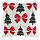 Подушка вязаная с новогодним рисунком Christmas Bows из коллекции New Year Essential, 45x45 см