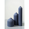 Изображение товара Свеча декоративная синего цвета из коллекции Edge, 10,5 см