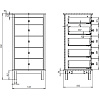Изображение товара Комод с 5-ю ящиками Classic, 57х50,2х113 см, молочный